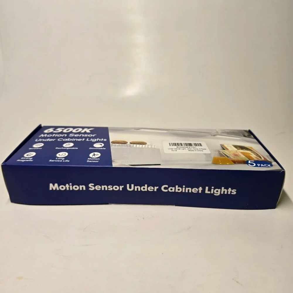 Under Cabinet Lighting, 5 Pack 10 Inch Rechargeable Motion Sensor Night Lights